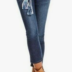 CAbi Blue Ankle Cropped Jeans Style 764 with Stretch